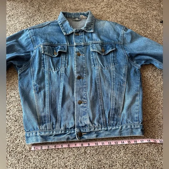 Vintage 80s denim jean jacket, Large - Picture 8 of 9